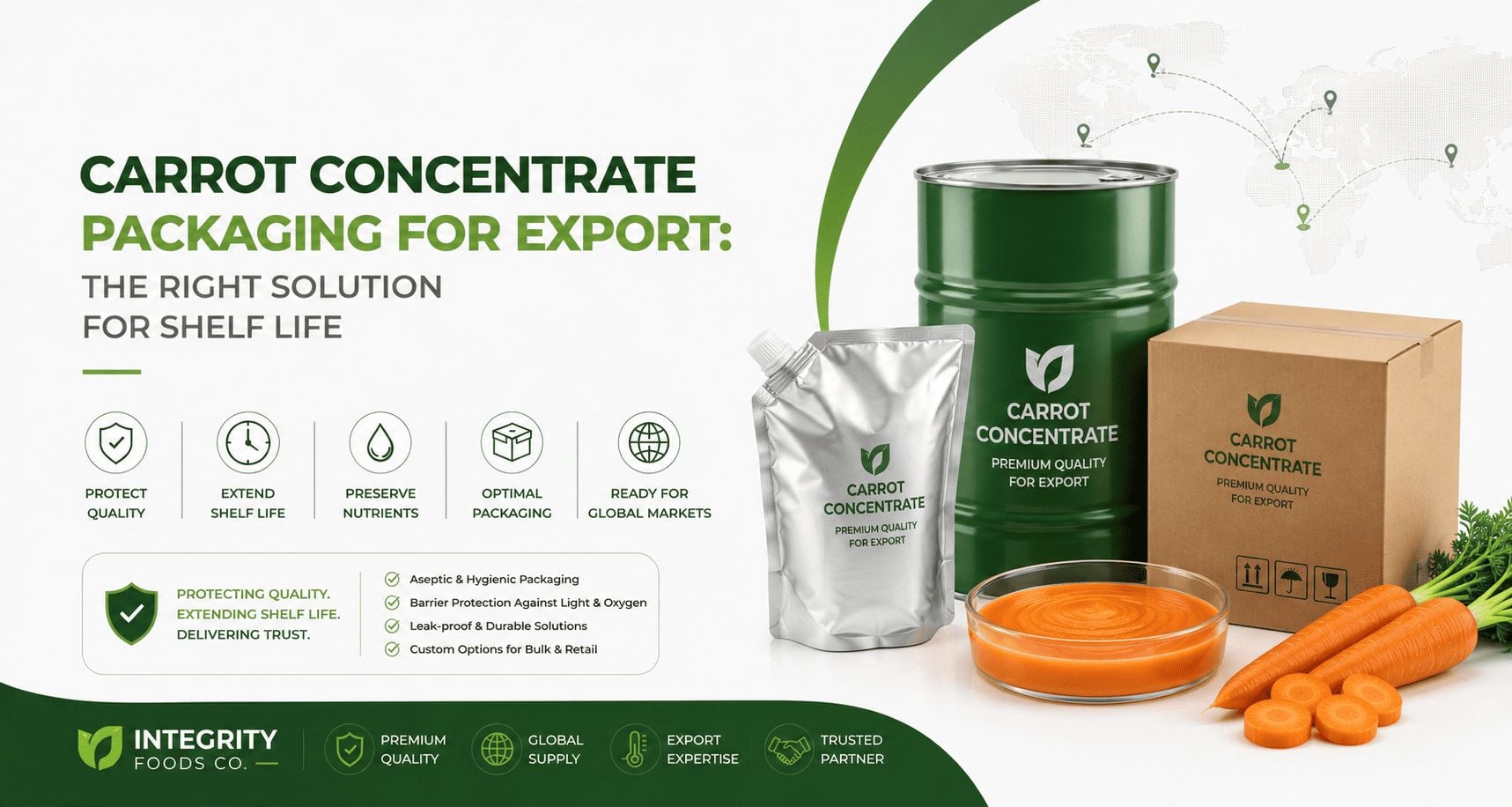Carrot Concentrate Packaging for Export: The Right Solution for Shelf Life
