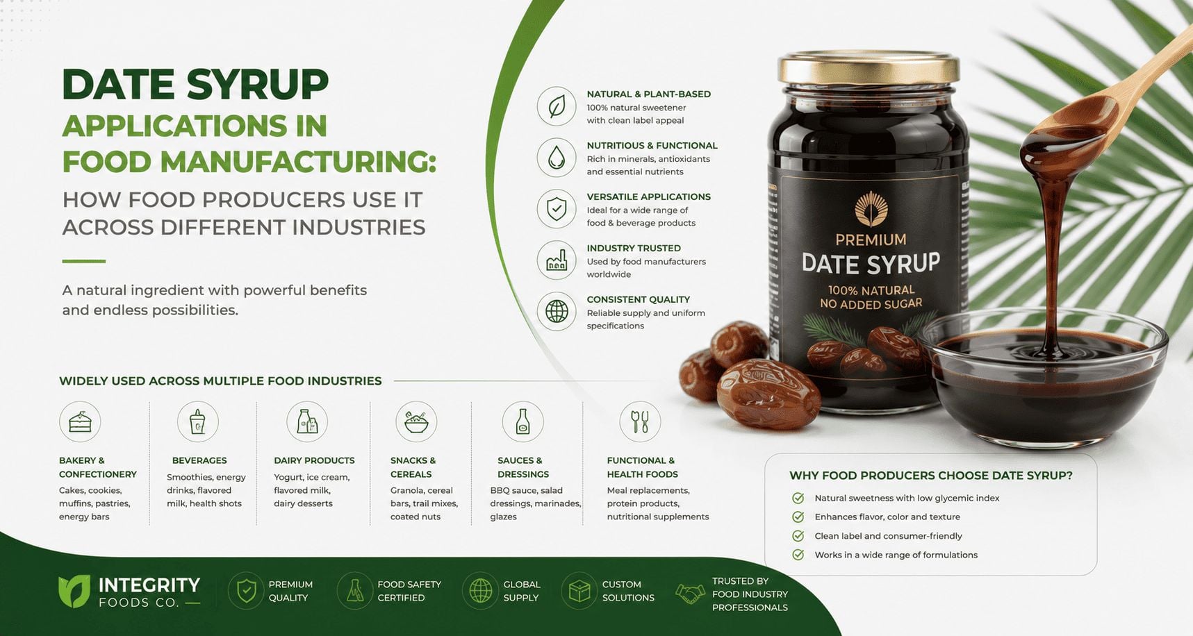 Date Syrup Applications in Food Manufacturing: How Food Producers Use It Across Different Industries