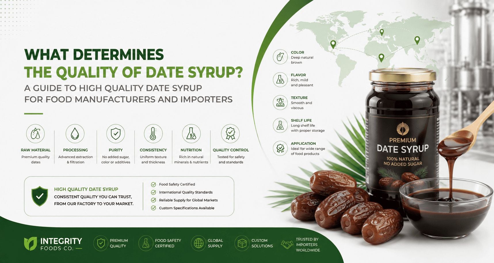 What Determines the Quality of Date Syrup? A Guide to High Quality Date Syrup for Food Manufacturers and Importers