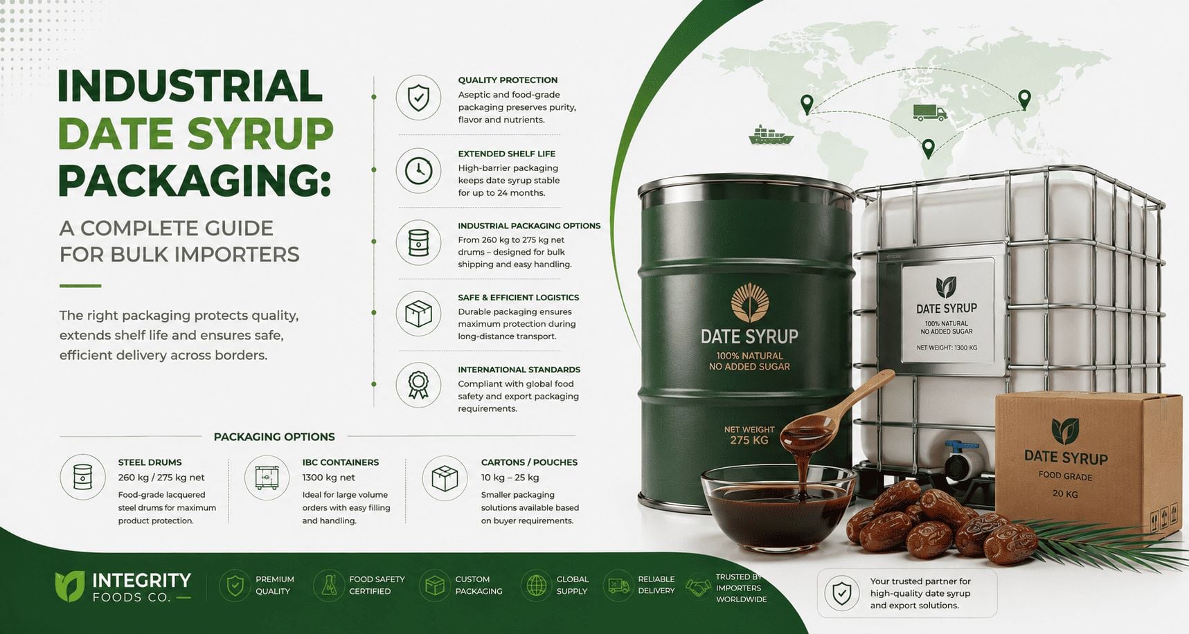 Industrial Date Syrup Packaging: A Complete Guide for Bulk Importers